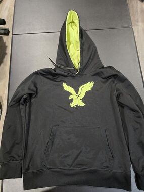 Black and Yellow American Eagle Hoodie